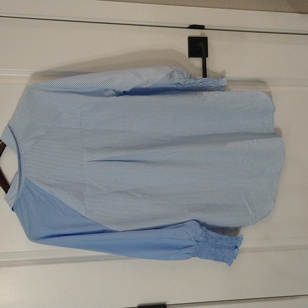 NWT: ASVIVID Light Blue Casual Button Down Shirt - Picture 6 of 6